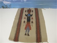 Mexican Native Style  Woven Small Runner 21"x18"
