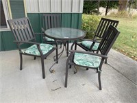 Aluminum Patio Table & Four Chairs