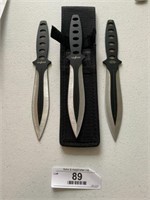 Three Perfect Point Throwing Knives