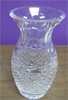 7" Waterford Crystal Glandore Laurel Leaf Vase