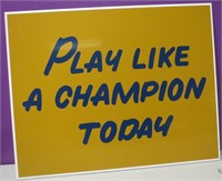Reproduction Notre Dame Champion Sign 24"x19"