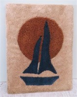 18"x25" Carpeted Sailboat Art For Your Motorhome
