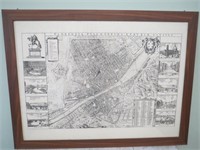 Overhead View Of Florence Italy Print Framed