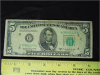 1950C $5 Federal Reserve Note