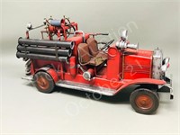 tin fire truck - 16" long