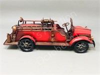 Tin fire truck - 12" long