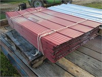LOT RED STEEL SHEETING
