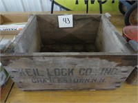Vintage Keil Lock Co. Inc. Wooden Crate
