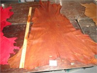Dark Brown Tanned Leather Hide