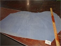 Blue Tanned Suede Hide