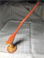 10" Tall Orange Glass Bird