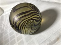 John Bingham 1975 Glass Paperweight 3" Tall