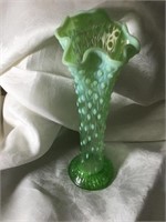 Green Hob Nob Ruffles Retro Vase