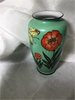7 1/2" Tall Lusterware Japan Floral Vase
