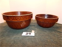 2 crock bowls (12" and 10")