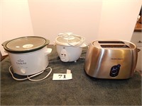 Crock pots, toaster