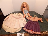 Doll, clothes, shoes