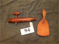 Tap and wood paddle