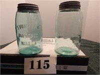 Jars - 1 Swayzee's Improved Mason, 1 Mason's