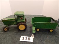 JD Tractor and silage wagon