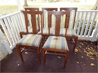 5 oak chairs