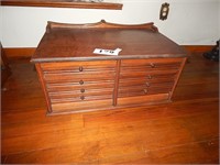 Wood 8 drawer spool cabinet