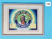 Sleepy Eye Framed 30-Dozen Egg Paper Label