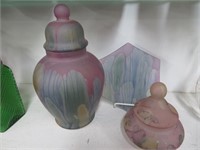 3 Art Glass pcs.