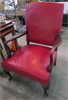 Red Leather Arm Chair