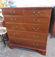 Chippendale Mahogany 6 Dr. Chest