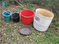 Lot of Buckets / Pales in Barn