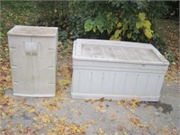 2 Plastic Outdoor Storage Units