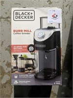 Black + Decker burr mill coffee grinder 20 grind