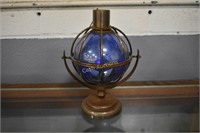 Blue Glass Outdoor Globe Lantern