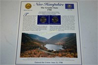 New Hampshire State Quarter P&D w/ Stamps