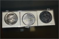 (3) Replica Coins in Plastic Case