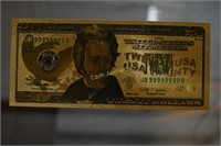 24K Gold Foil $20 Novelty Bank Note