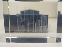 3D glass block Twin tower memorial image