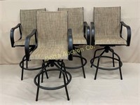SET OF 4 PATIO BAR CHAIRS: