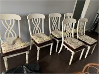Dining room table, 6 chairs with legs