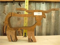 LONGHORN BANK WOOD APROX 8" TALL