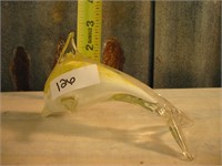 GLASS DOLPHINE PAPER WEIGHT