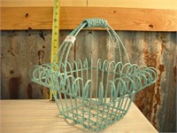 LARGE BLUE METAL BASKET VERY NICE