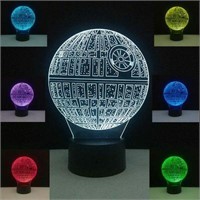 STAR WARS 3D DEATH STAR LIGHT 7 COLOR