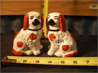 CERAMIC DOGS LOT OF 2 - 3"X 4" T