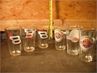 LOT OF 6 GLASSES BUDWEISER #8 DALE JR.