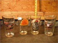 LOT OF 4 GLASSES COORSLIGHT AND OTHERS