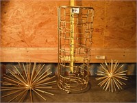 GOLD TOILET PAPER HOLDER AND WALL HANGERS