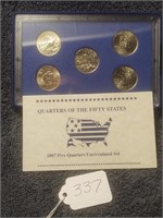 QUARTERS OF THE 50 STATES  2007 PROOF SET
