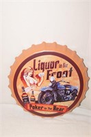 Metal Motorcycle Button "Liquor in the Front-Poker